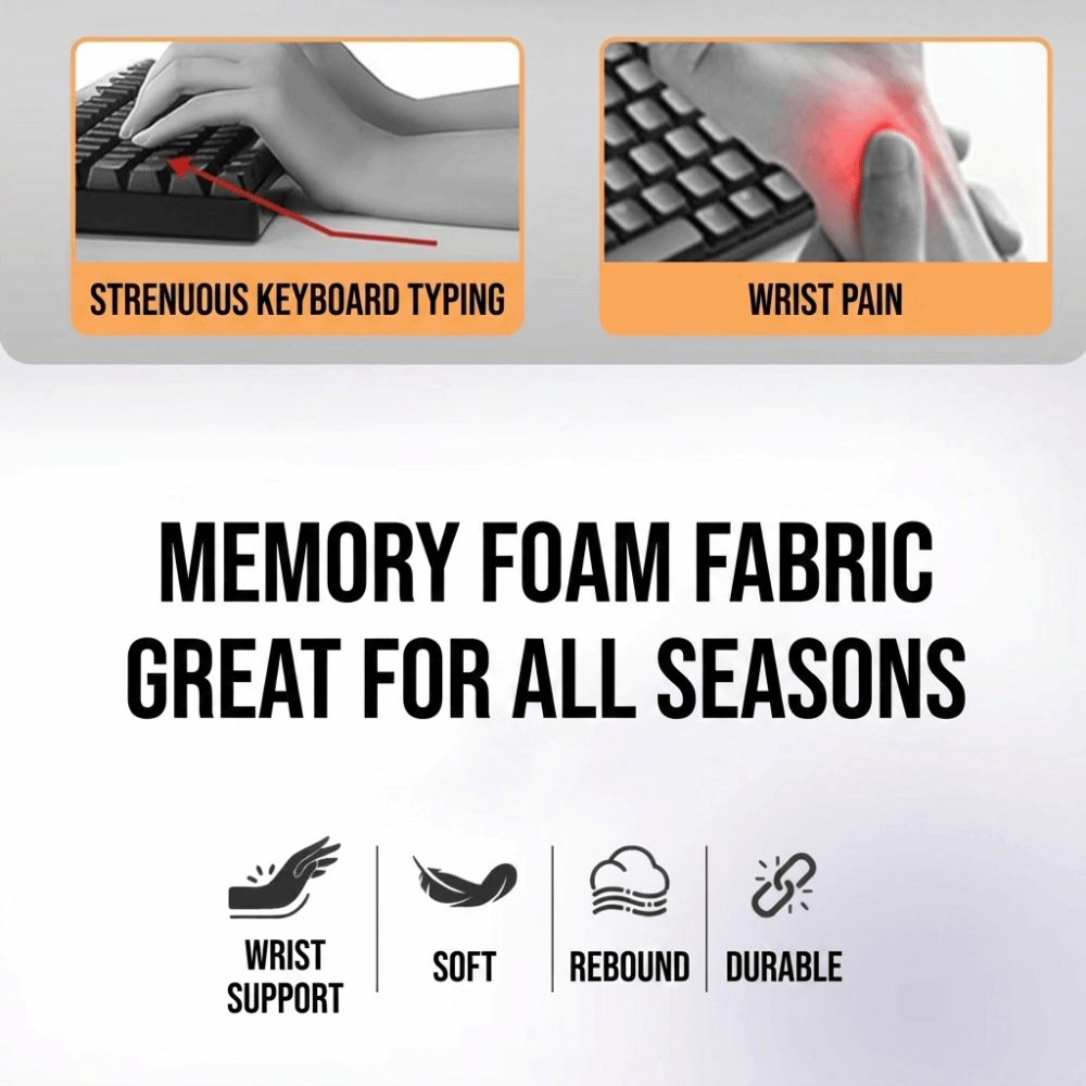 Keyboard Wrist Pad Leather - Łatwe Pisanie Antypoślizgowa Ergonomiczna Podstawka Pod